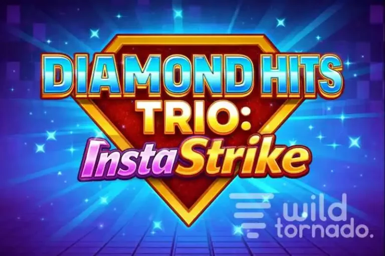 Diamond Hits Trio: InstaStrike, new slot game from Booming Games with bonus features and free spins, available exclusively at WildTornado.