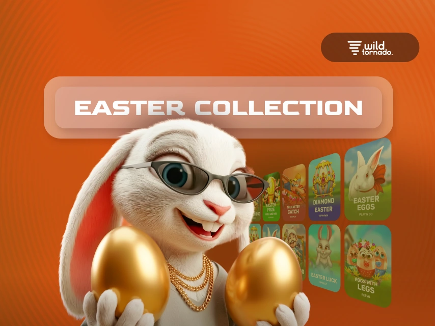 Happy Easter games collection featuring colorful online slots and festive casino games.