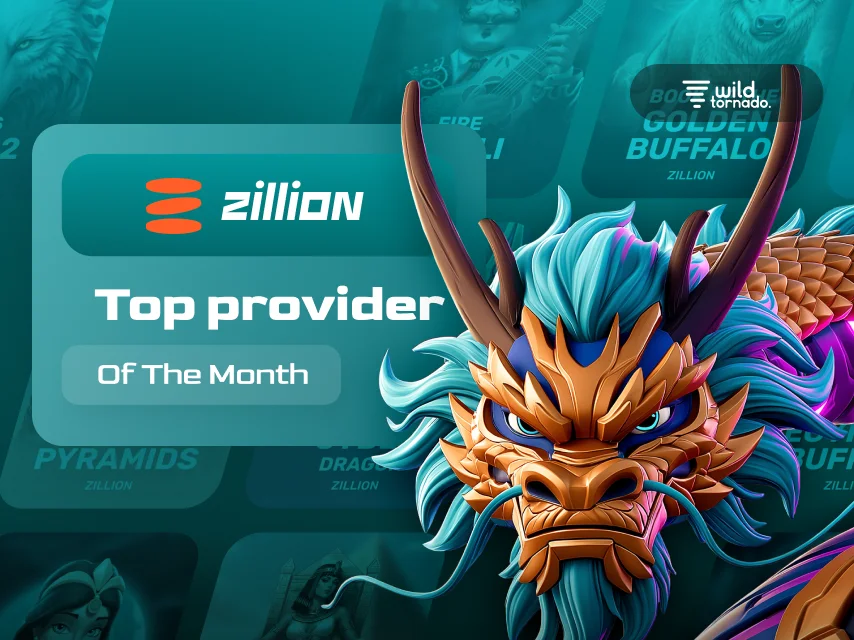Zillion named Top Provider of August 2026 at WildTornado online casino